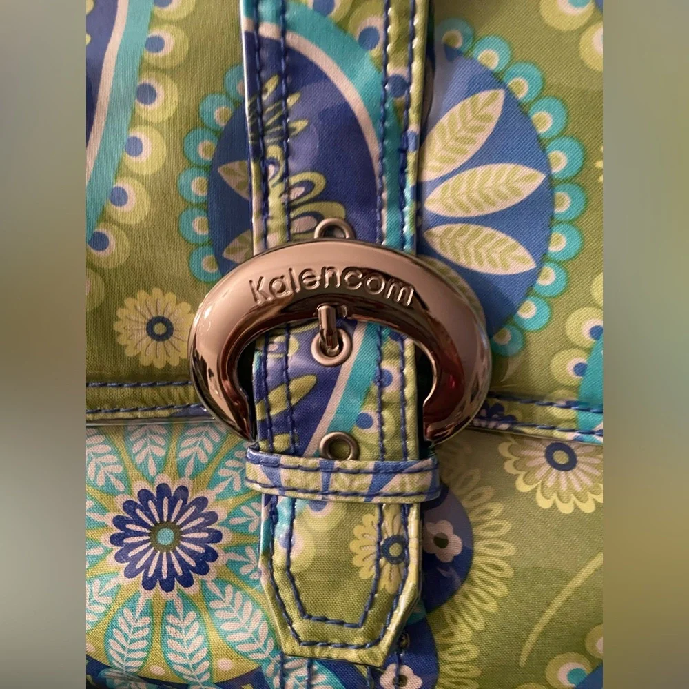 Green Paisley Crossbody Bag with Matching Pouches